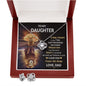 To My Daughter Gift Necklace And Earring Set / To Daughter From Dad Love Knot Necklace and Earrings