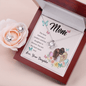 Mom, The love between a mother and her daughter is forever Love Knot Earring & Necklace Set
