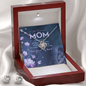 Message Card Mother's Day, Love Knot Earring & Necklace Set
