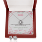 Message Card Mother's Day, Love Knot Earring & Necklace Set