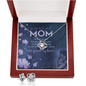 Message Card Mother's Day, Love Knot Earring & Necklace Set