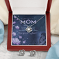 Message Card Mother's Day, Love Knot Earring & Necklace Set