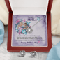 To My Mother Necklace, Mothers Day Gift Necklace Love Knot Earring & Necklace Set