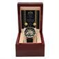 To My Son Gift Watch from Dad / Openwork Watch with Christmas Message Card for Son