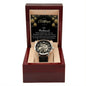 To My Husband Gift Watch with Christmas Message / Openwork Watch for Husband