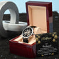 To My Husband Gift Watch with Christmas Message / Openwork Watch for Husband