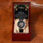To My Husband Gift Watch with Christmas Message / Openwork Watch for Husband