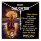 To My Daughter Gift Necklace / Faith Script Pendant Necklace / Daughter Gift from Dad