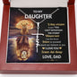 To My Daughter Gift Necklace / Faith Script Pendant Necklace / Daughter Gift from Dad