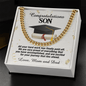 Cuban Link Chain For Son, Class Of 2023 Graduation Gift for Son, Message Card Jewelry For Him, High School Graduation Gift for Son, College Graduation Gift from Mom and Dad