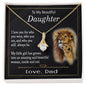 To My Beautiful Daughter Necklace from Dad / Alluring Beauty Pendant / To My Daughter Gift