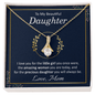 To My Beautiful Daughter Necklace from Mom, To My Daughter