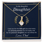 To My Beautiful Daughter Necklace from Dad, To My Daughter