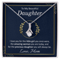 To My Beautiful Daughter Necklace from Mom, To My Daughter