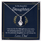 To My Beautiful Daughter Necklace from Dad, To My Daughter
