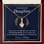 To My Beautiful Daughter Necklace from Mom, To My Daughter