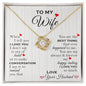 To My Wife Love Knot Necklace, When I tell You I Love You