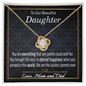 To Our Beautiful Daughter Love Knot Necklace, To My Daughter