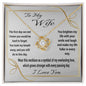 To My Wife Gift Necklace with Heartfelt Message Card, Love Knot Pendant Necklace
