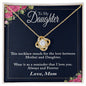 To Daughter from Mom gift Necklace / Love Knot Necklace For Daughter / Daughter Birthday Gift / To My Daughter Necklace