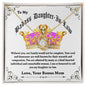 To My Badass Daughter In Law Love Knot Necklace from Bonus Mom