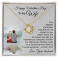 Valentine's Day Gift Necklace for Wife, To My Wife Love Knot Necklace with Message Card