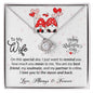 To My Wife Gift Necklace with Message Card, Love Knot Pendant Necklace