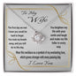 To My Wife Gift Necklace with Heartfelt Message Card, Love Knot Pendant Necklace