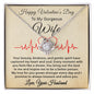 Happy Valentines Day To My Gorgeous Wife Love Knot Necklace, To My Wife Gift Necklace