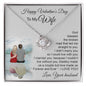 Valentine's Day Gift Necklace for Wife, To My Wife Love Knot Necklace with Message Card
