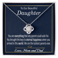 To Our beautiful Daughter Necklace / To My Daughter