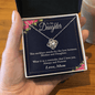 To Daughter from Mom gift Necklace / Love Knot Necklace For Daughter / Daughter Birthday Gift / To My Daughter Necklace