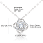 To Our Beautiful Daughter Love Knot Pendant Necklace from Mom and Dad