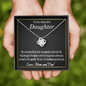 To Our Beautiful Daughter Love Knot Necklace from Mom and Dad