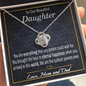To Our Beautiful Daughter Love Knot Necklace, To My Daughter