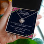 To Daughter from Mom gift Necklace / Love Knot Necklace For Daughter / Daughter Birthday Gift / To My Daughter Necklace