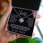 To My Wife Gift Necklace, Love Knot Pendant Necklace with Message Card