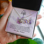 To My Wife Gift Necklace, Love Knot Pendant Necklace with Loving Message Card