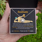 To My Soulmate Gift Necklace, Funny Message Card with Love Knot Pendant Necklace