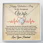 Happy Valentines Day To My Gorgeous Wife Love Knot Necklace, To My Wife Gift Necklace