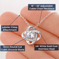 To My Soulmate Gift Necklace, Funny Message Card with Love Knot Pendant Necklace