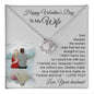 Valentine's Day Gift Necklace for Wife, To My Wife Love Knot Necklace with Message Card