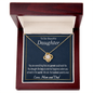 To Our Beautiful Daughter Love Knot Pendant Necklace from Mom and Dad