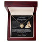 To My Beautiful Daughter Gift Necklace from Mom / To My Daughter Present / Love Knot Pendant