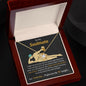 To My Soulmate Gift Necklace, Funny Message Card with Love Knot Pendant Necklace