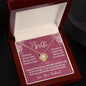 To My Wife Gift Necklace, Love Knot Pendant Necklace with Beautiful Message Card
