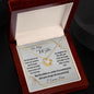 To My Wife Gift Necklace with Heartfelt Message Card, Love Knot Pendant Necklace