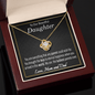 To Our Beautiful Daughter Love Knot Necklace from Mom and Dad