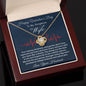 Valentine's Day Gift Necklace for Wife, To My Wife Love Knot Necklace