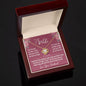 To My Wife Gift Necklace, Love Knot Pendant Necklace with Beautiful Message Card